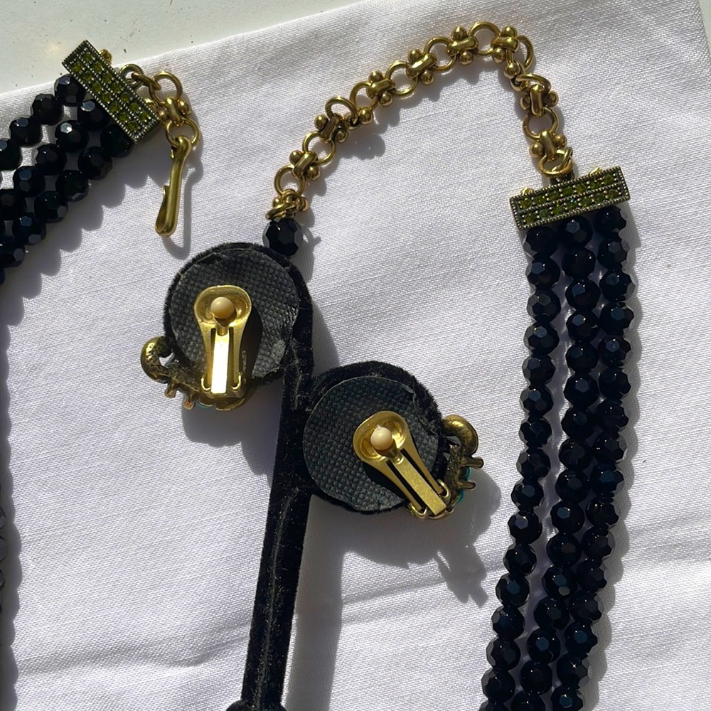 Heidi Daus.  Gorgeous “State of Grace” necklace and clip back matching earrings.